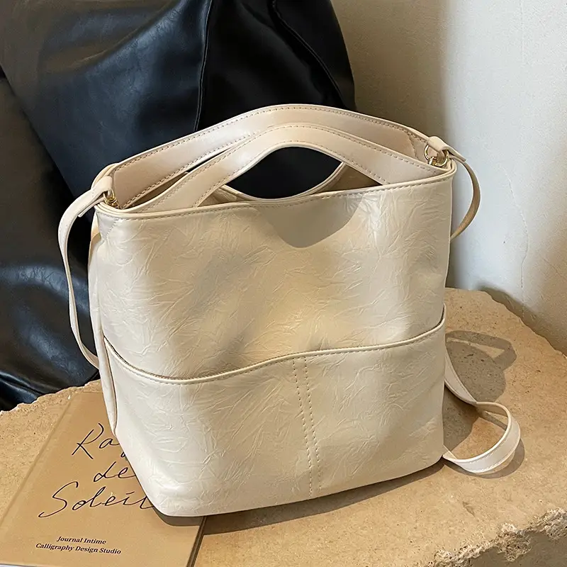Women's Large Capacity Crossbody Tote Bag Beige 2026