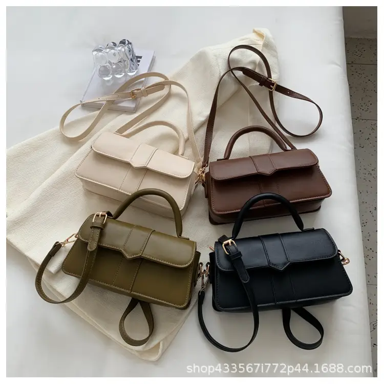 Women Retro Shoulder Messenger Bag Olive Green 2023 - Image 5