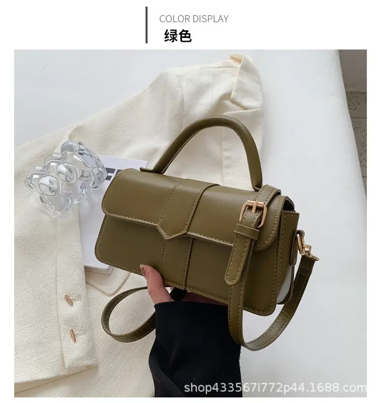 Women Retro Shoulder Messenger Bag Olive Green 2023 — feature 29
