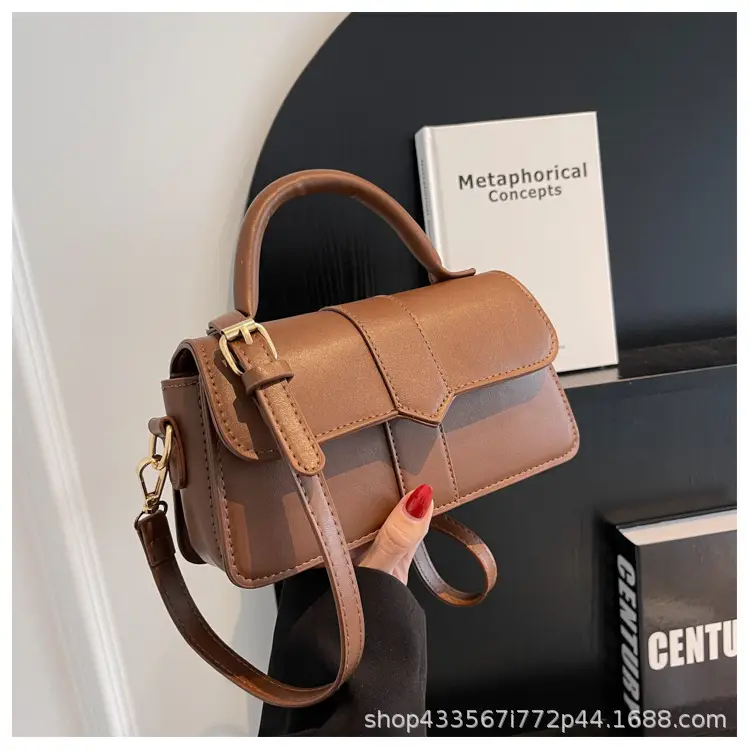 Women Retro Shoulder Messenger Bag Olive Green 2023 - Image 3