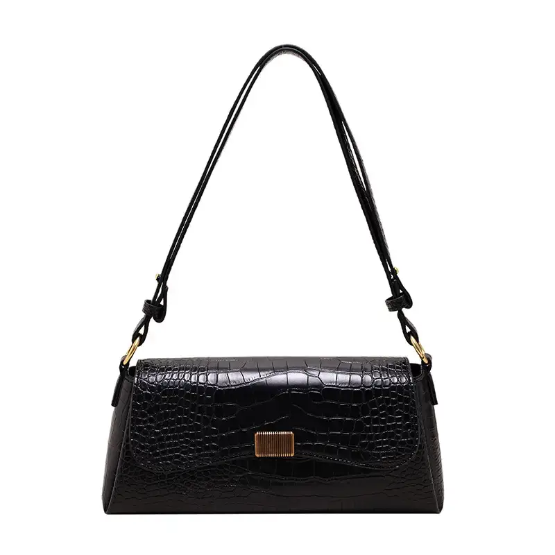 Brown Croc Leather Shoulder Bag for Women 2024 - Image 8