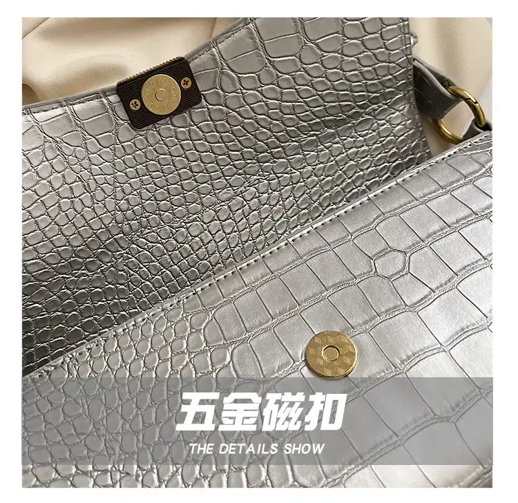 Brown Croc Leather Shoulder Bag for Women 2024 — feature 12