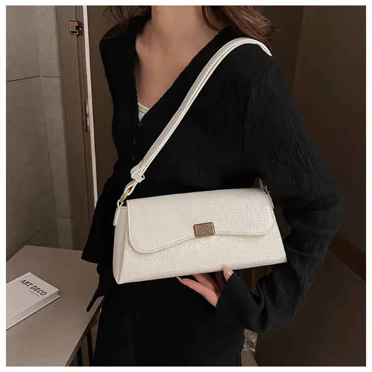 Brown Croc Leather Shoulder Bag for Women 2024 — feature 24