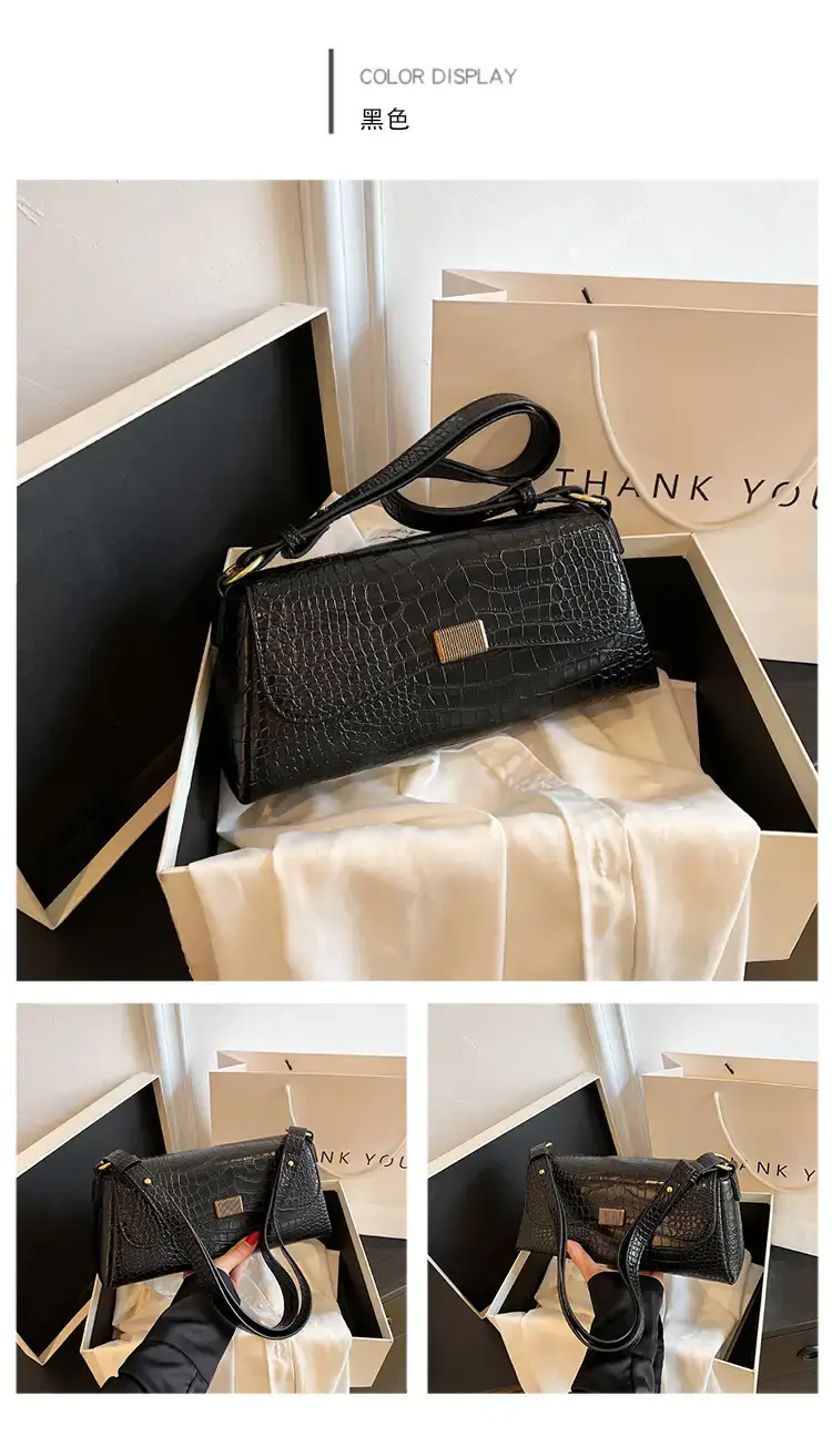 Brown Croc Leather Shoulder Bag for Women 2024 — feature 27