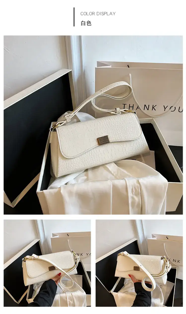 Brown Croc Leather Shoulder Bag for Women 2024 — feature 28