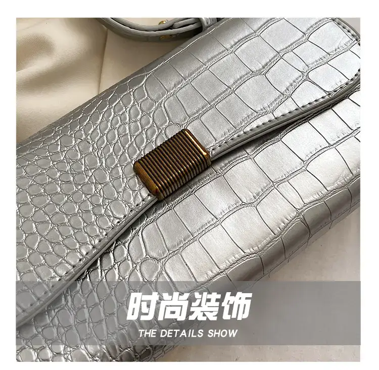 Brown Croc Leather Shoulder Bag for Women 2024 — feature 7
