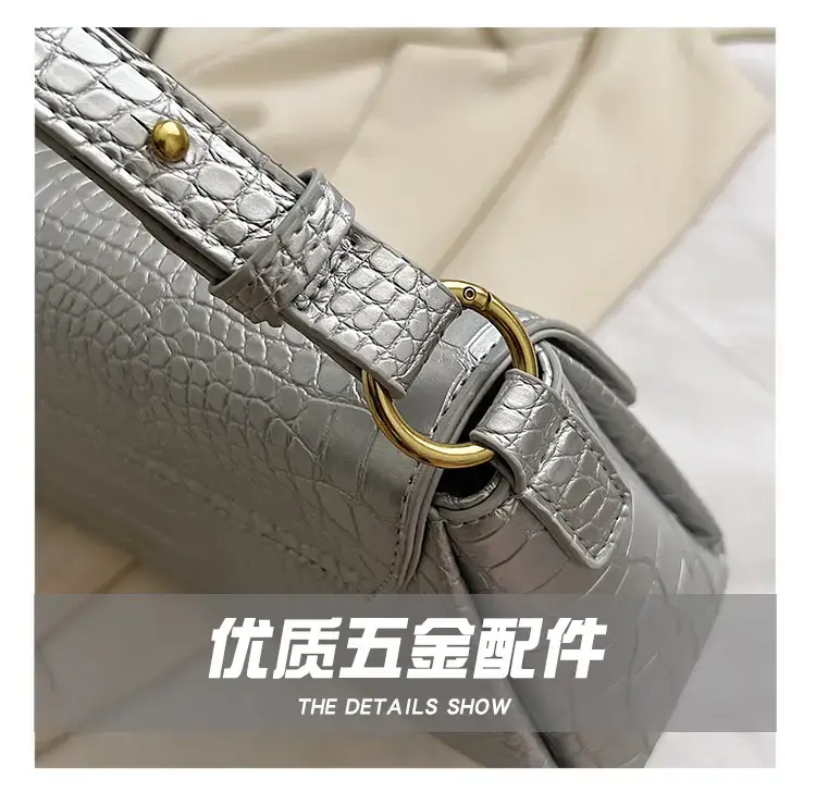 Brown Croc Leather Shoulder Bag for Women 2024 — feature 9