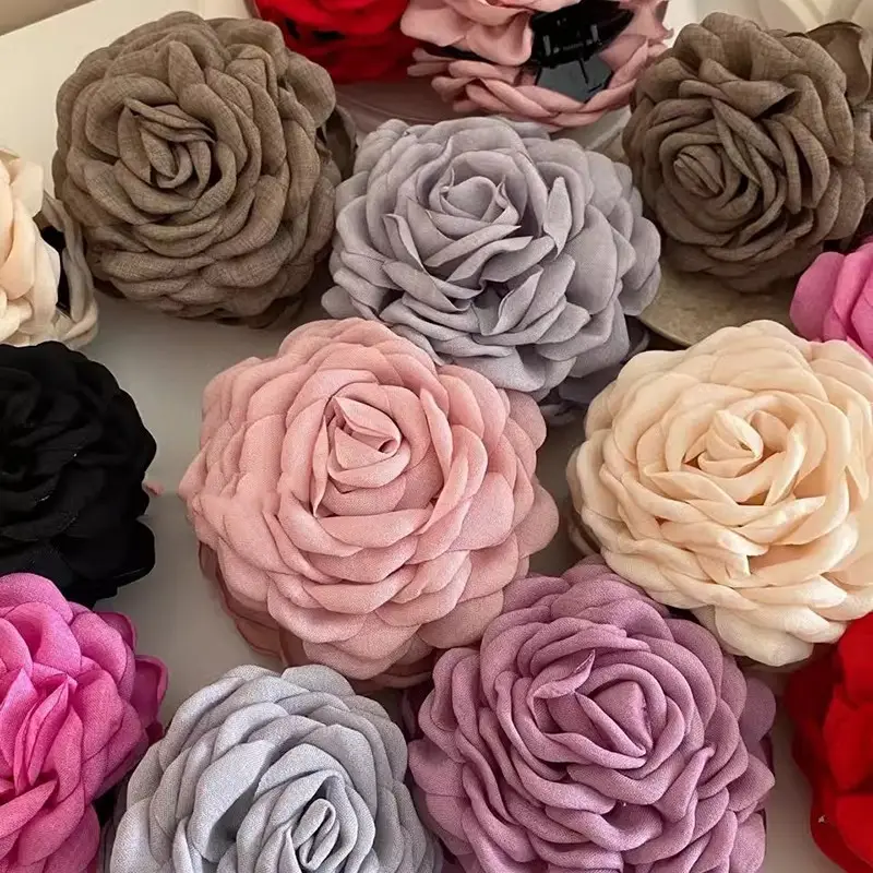 Rose Flower Hair Clip for Women, Brown, All-match - Image 21