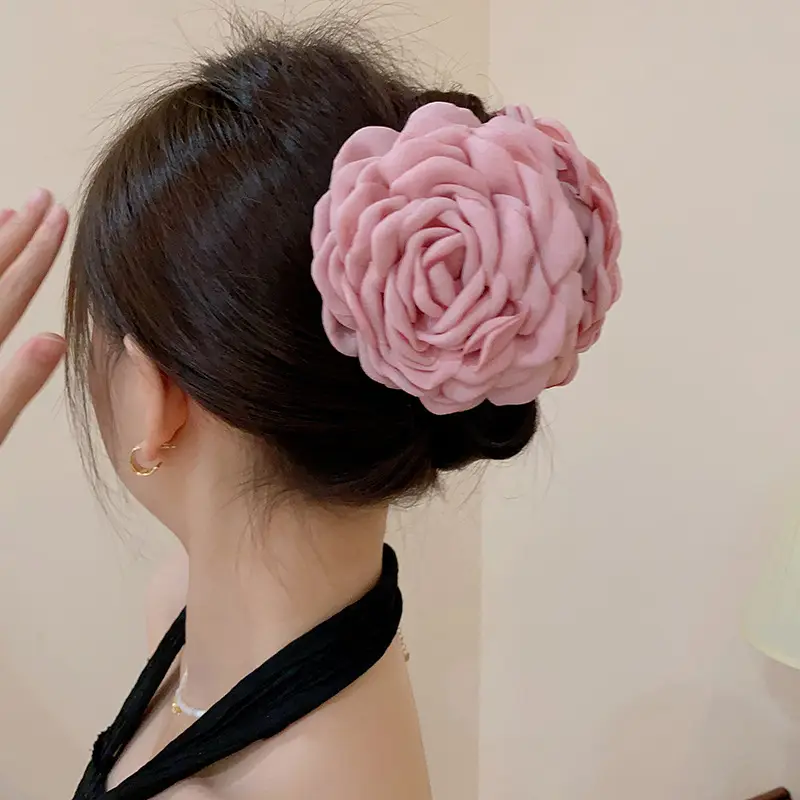 Rose Flower Hair Clip for Women, Brown, All-match - Image 24