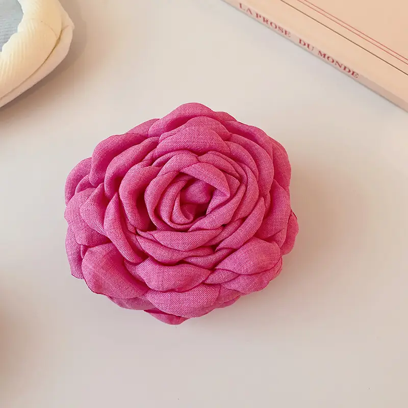 Rose Flower Hair Clip for Women, Brown, All-match - Image 2