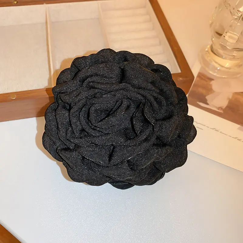 Rose Flower Hair Clip for Women, Brown, All-match - Image 5