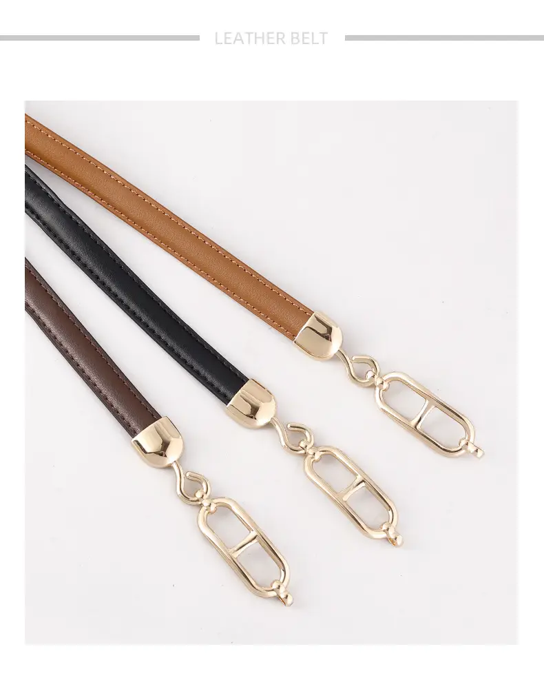 Women's No-Punch Buckle Belt Tan 2025 New Style — feature 24