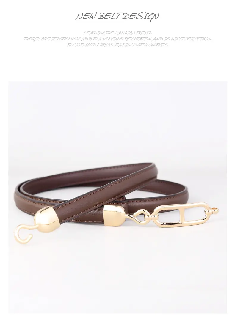Women's No-Punch Buckle Belt Tan 2025 New Style — feature 39