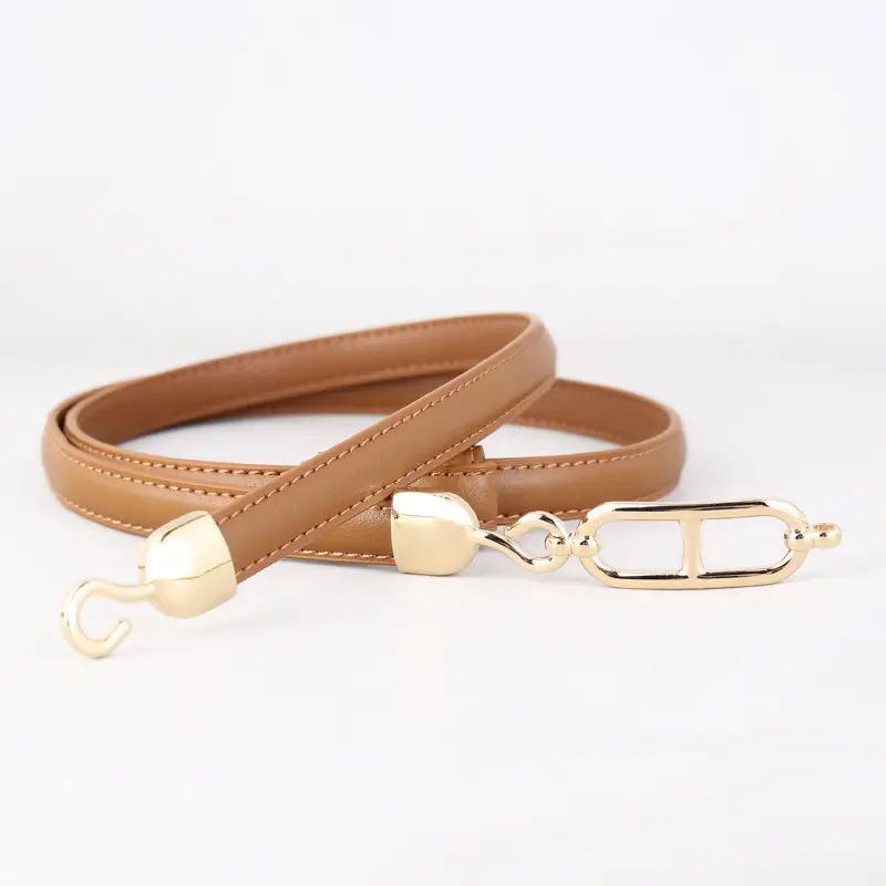 Women's No-Punch Buckle Belt Tan 2025 New Style - Image 2