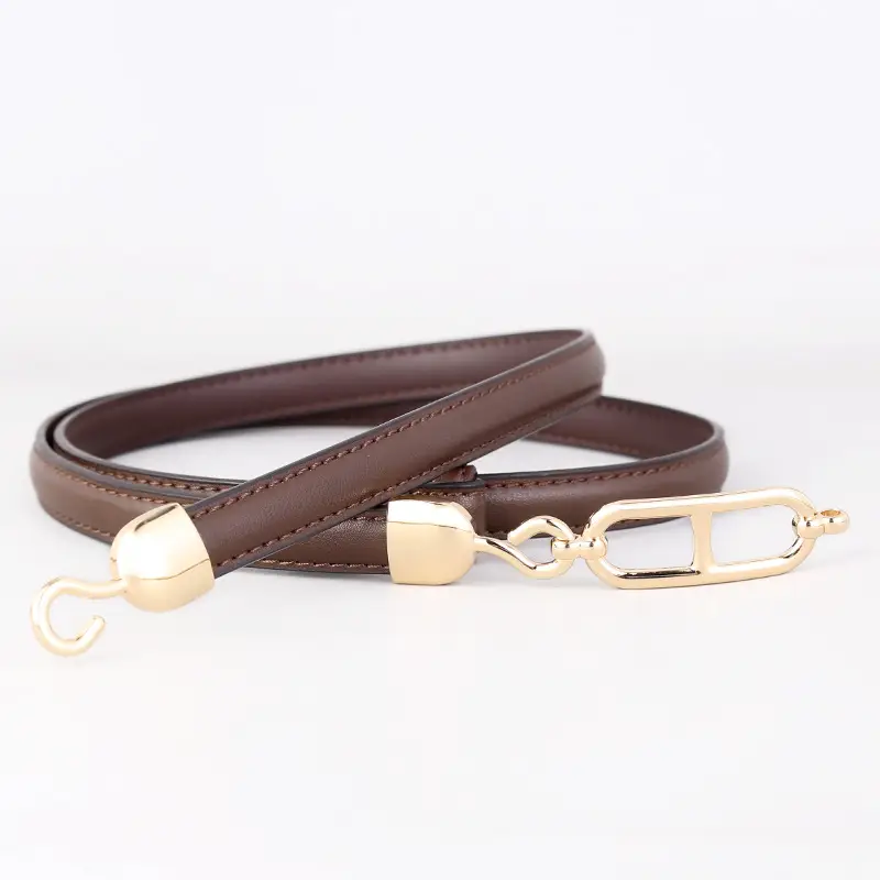 Women's No-Punch Buckle Belt Tan 2025 New Style - Image 3