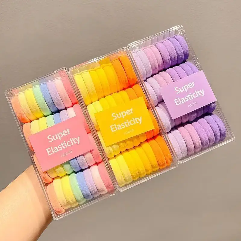 Super Elastic Hair Bands for Women Purple Ponytail Ties - Image 13