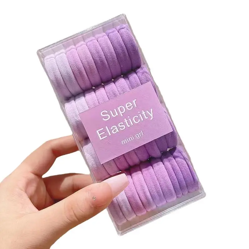 Super Elastic Hair Bands for Women Purple Ponytail Ties - Image 16