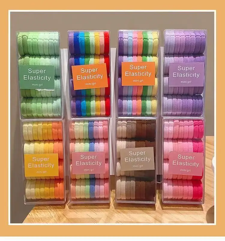 Super Elastic Hair Bands for Women Purple Ponytail Ties — feature 1