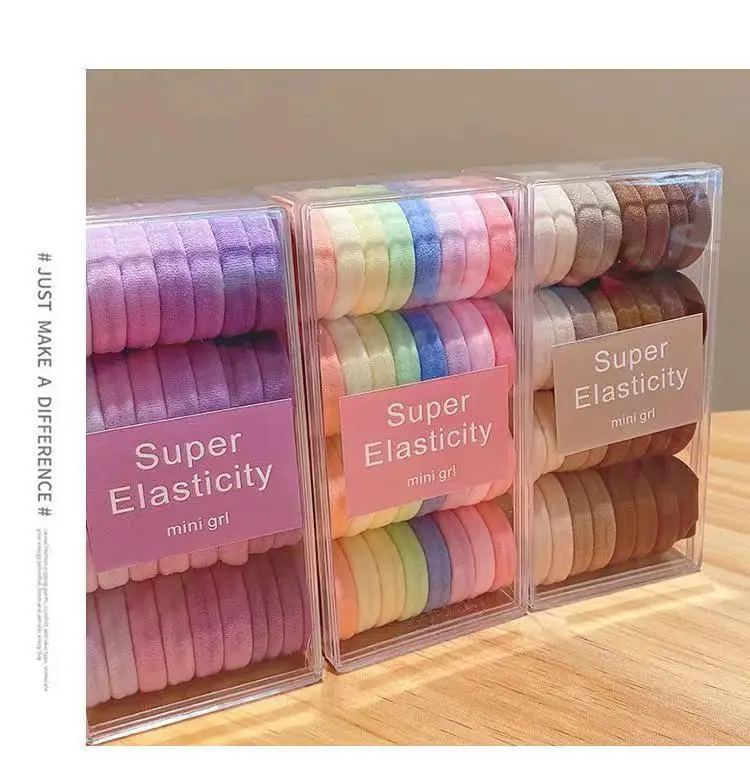 Super Elastic Hair Bands for Women Purple Ponytail Ties — feature 10