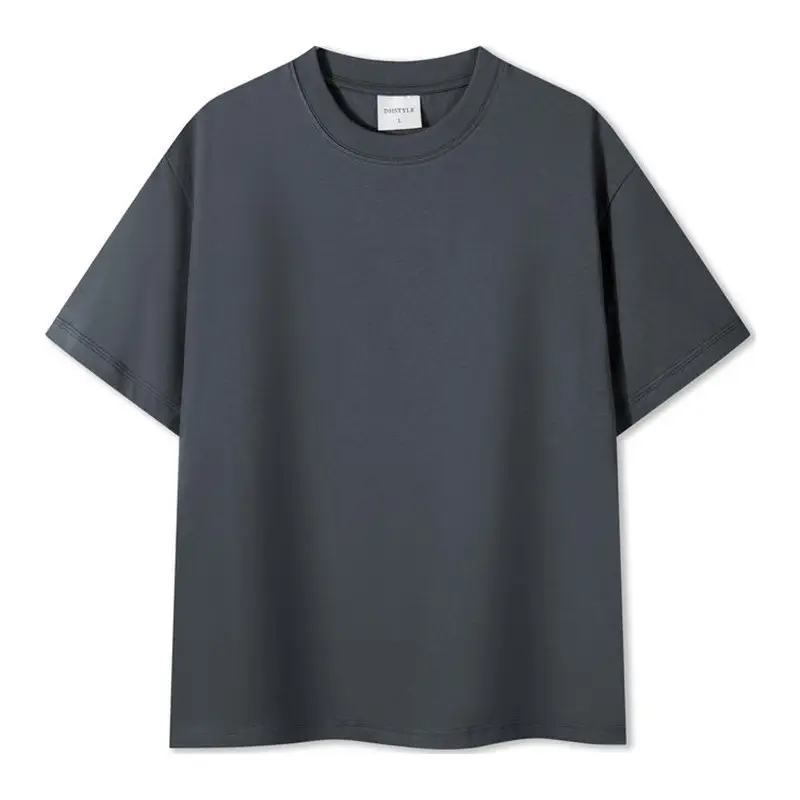 Men Cotton T-Shirt Olive Green Round Neck Short Sleeve - Image 8