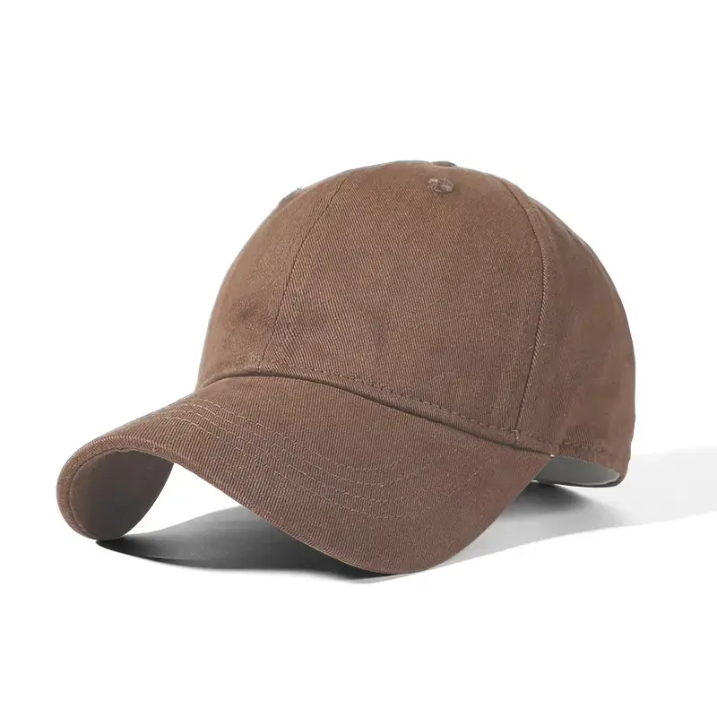 Women's Brown Cotton Baseball Cap with Back Closure - Image 5