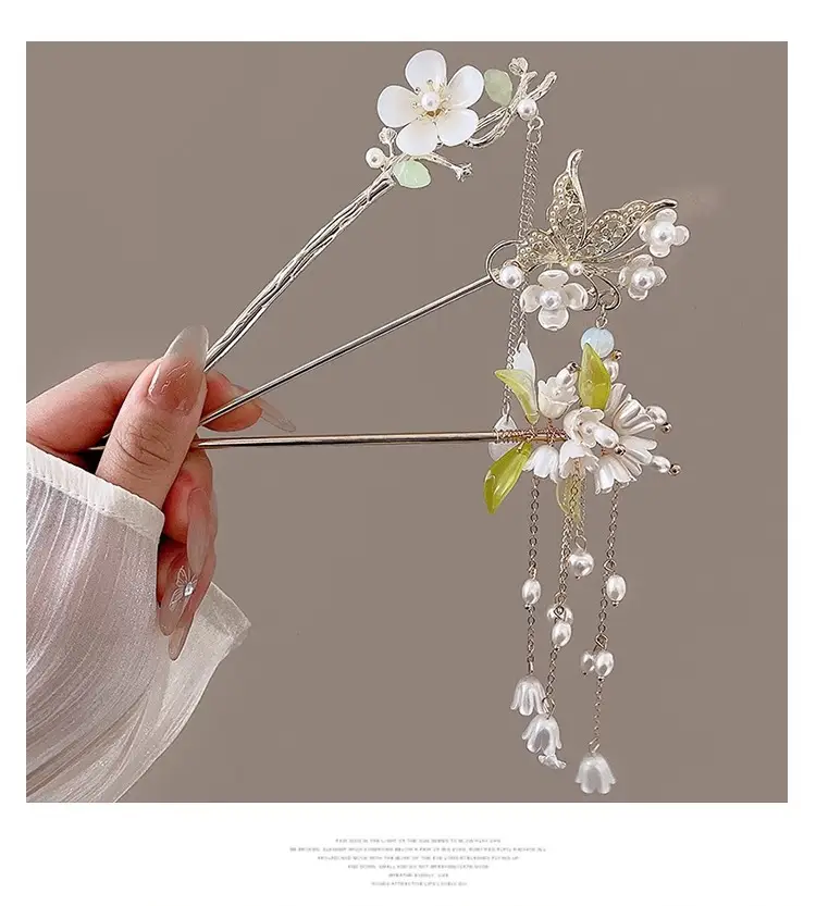 New Chinoiserie Flower Hairpin for Women — feature 37