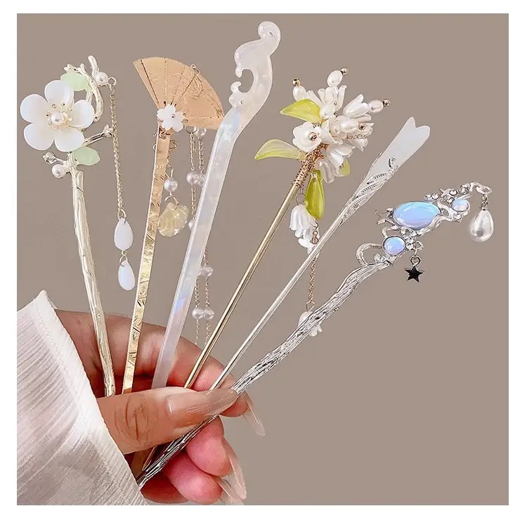 New Chinoiserie Flower Hairpin for Women — feature 43