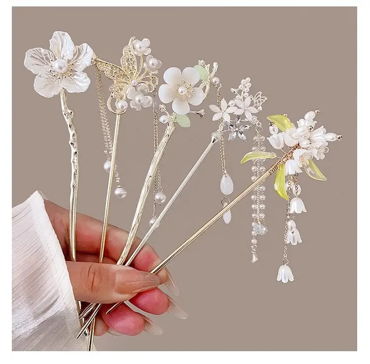 New Chinoiserie Flower Hairpin for Women — feature 44