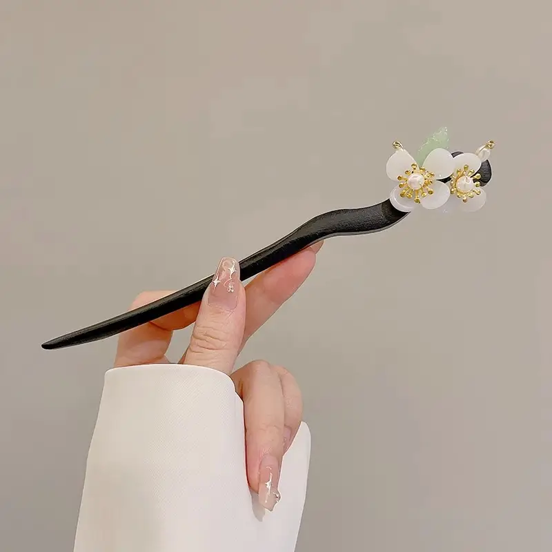 New Chinoiserie Flower Hairpin for Women - Image 87