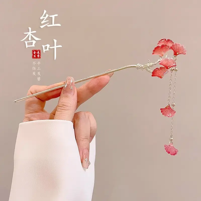 New Chinoiserie Flower Hairpin for Women - Image 89