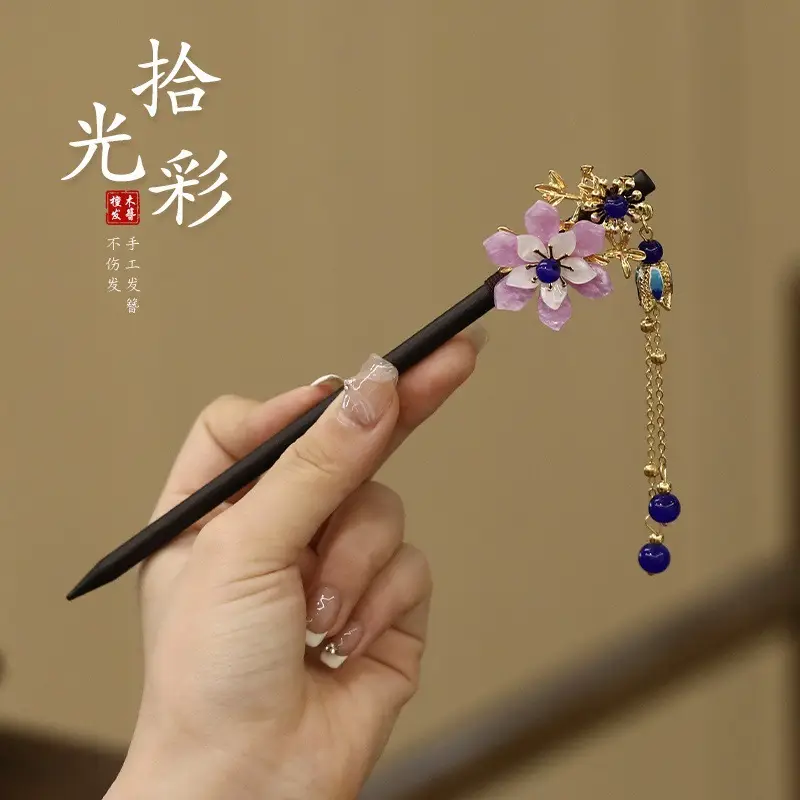 New Chinoiserie Flower Hairpin for Women - Image 90