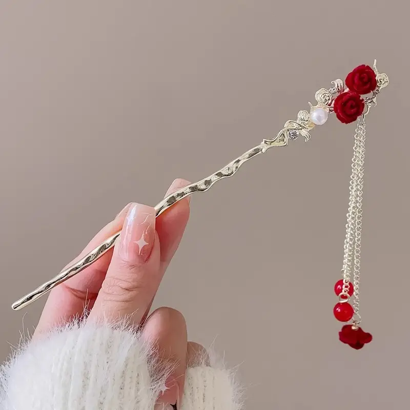 New Chinoiserie Flower Hairpin for Women - Image 96