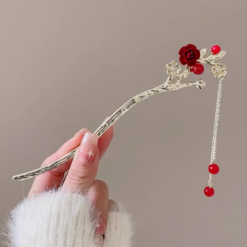 New Chinoiserie Flower Hairpin for Women - Image 97