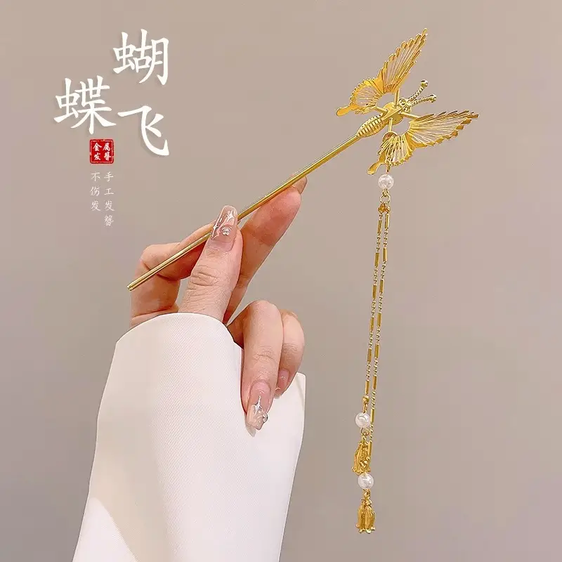 New Chinoiserie Flower Hairpin for Women - Image 98