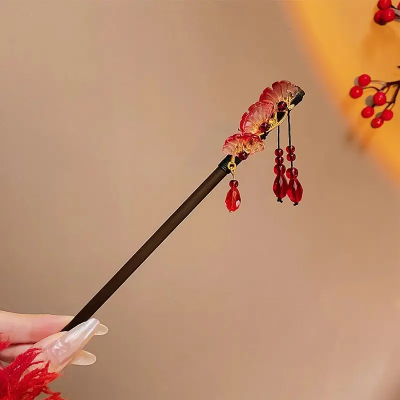 New Chinoiserie Flower Hairpin for Women - Image 101