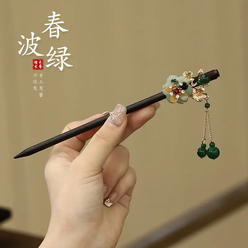 New Chinoiserie Flower Hairpin for Women - Image 102