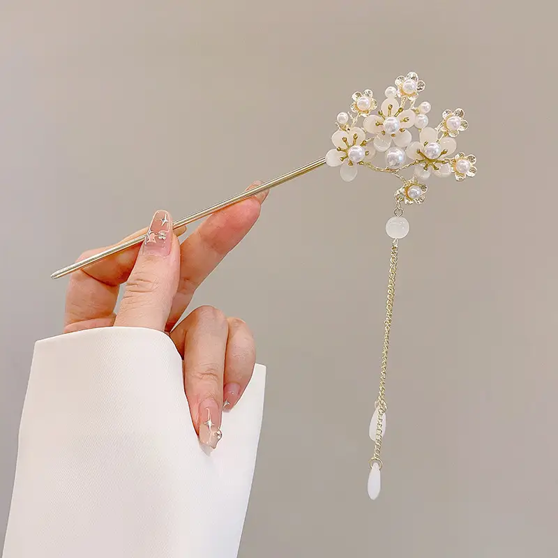 New Chinoiserie Flower Hairpin for Women - Image 104
