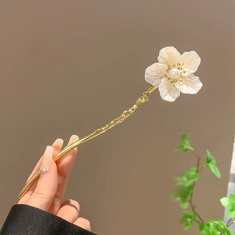 New Chinoiserie Flower Hairpin for Women - Image 109