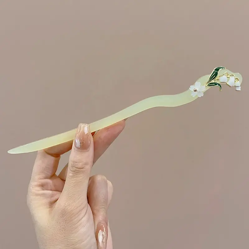 New Chinoiserie Flower Hairpin for Women - Image 110