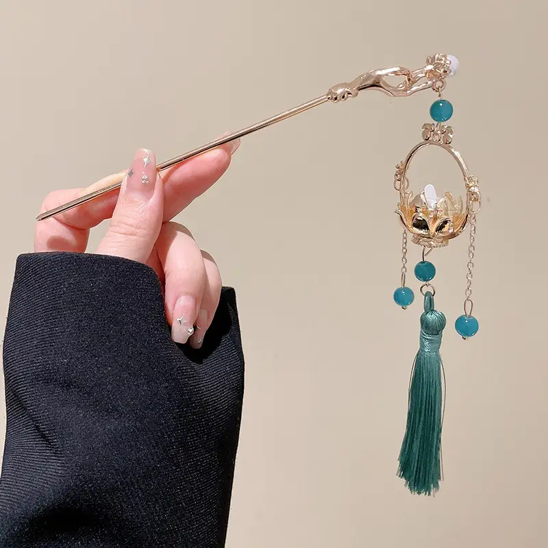 New Chinoiserie Flower Hairpin for Women - Image 113