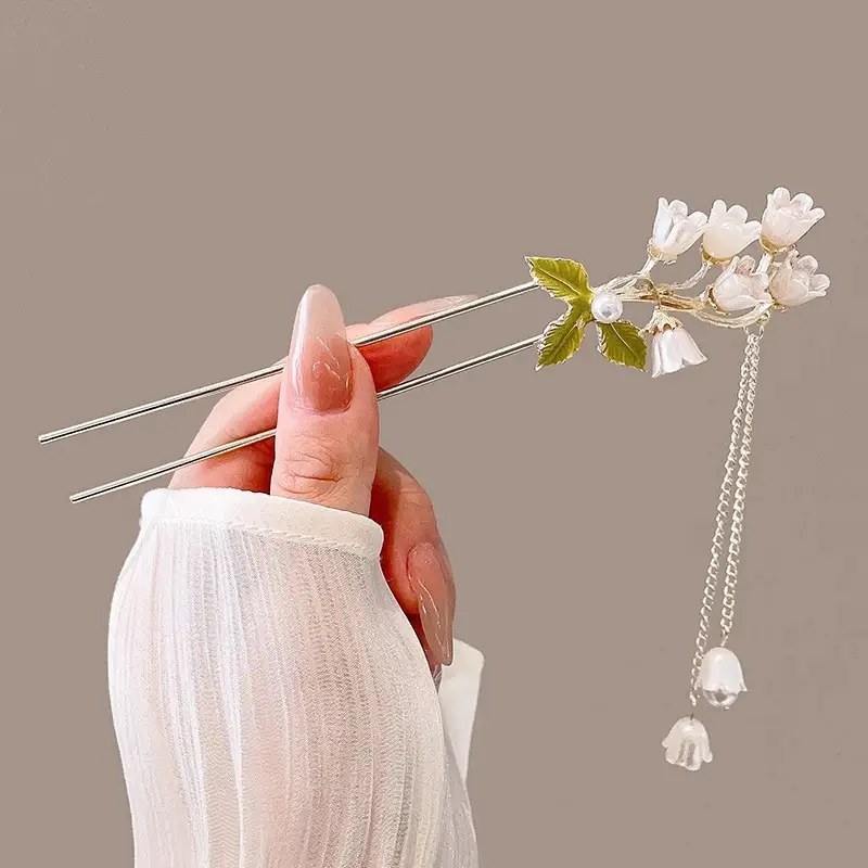 New Chinoiserie Flower Hairpin for Women - Image 11