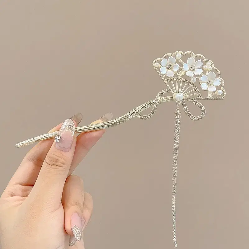 New Chinoiserie Flower Hairpin for Women - Image 115