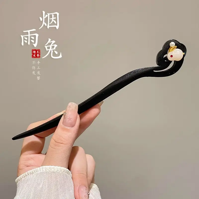 New Chinoiserie Flower Hairpin for Women - Image 119