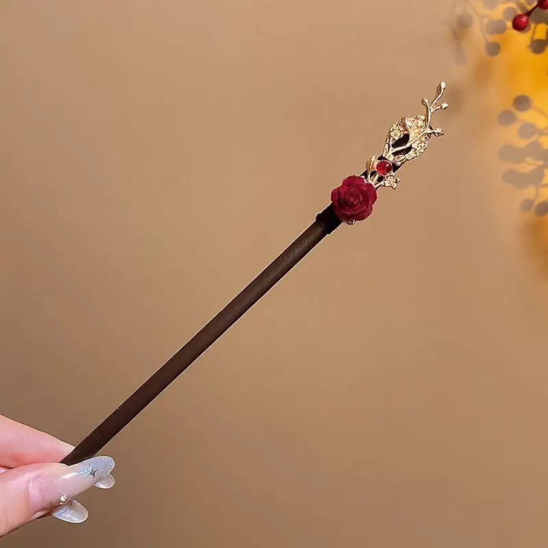 New Chinoiserie Flower Hairpin for Women - Image 121