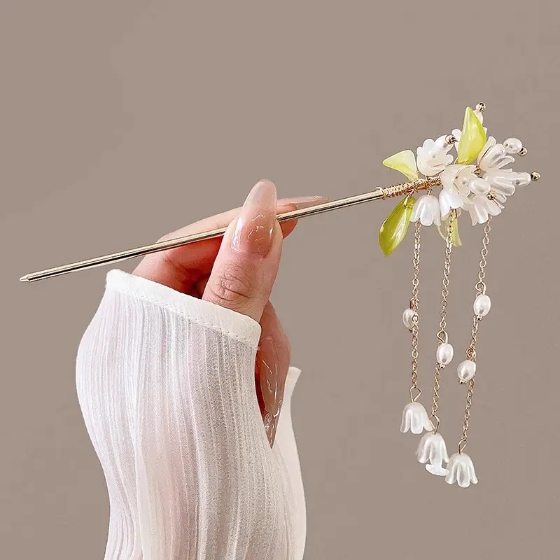 New Chinoiserie Flower Hairpin for Women - Image 12