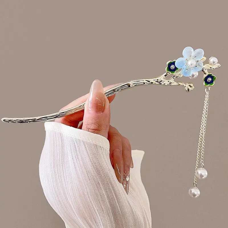 New Chinoiserie Flower Hairpin for Women - Image 14
