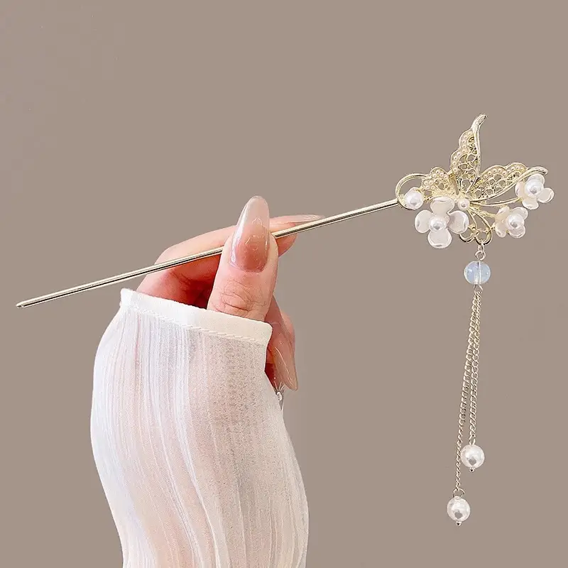 New Chinoiserie Flower Hairpin for Women - Image 15
