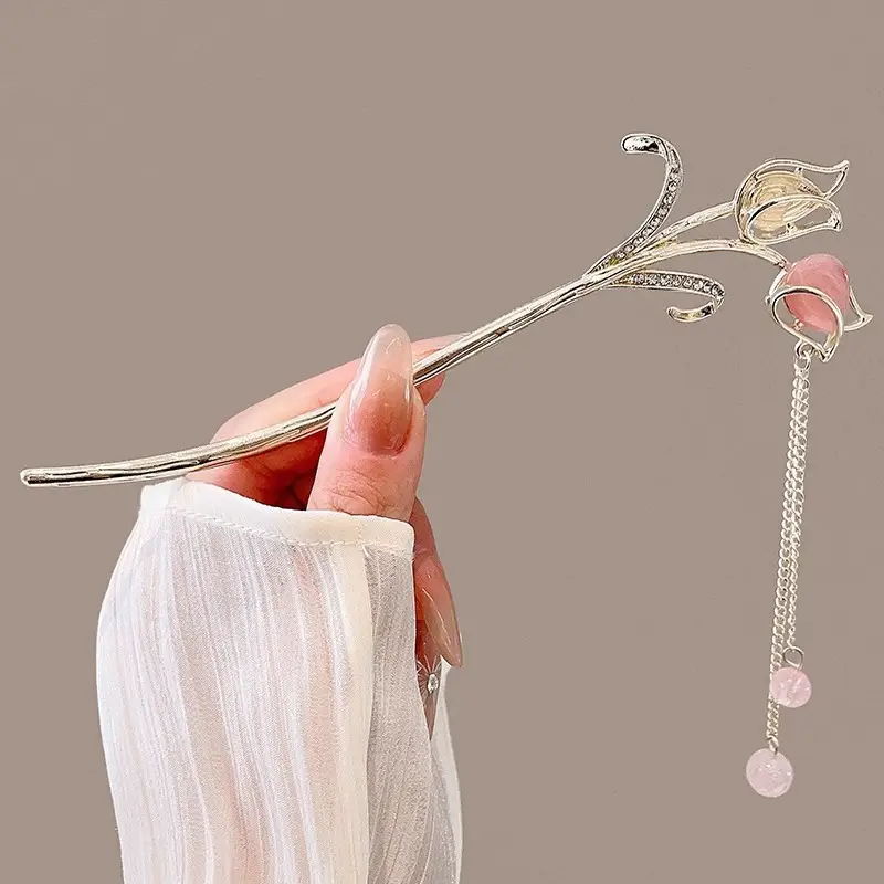 New Chinoiserie Flower Hairpin for Women - Image 16
