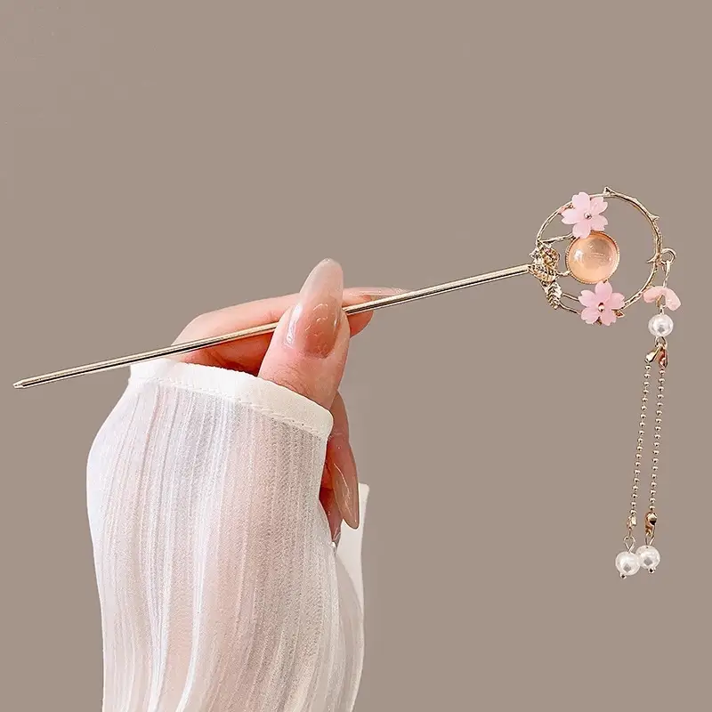 New Chinoiserie Flower Hairpin for Women - Image 19
