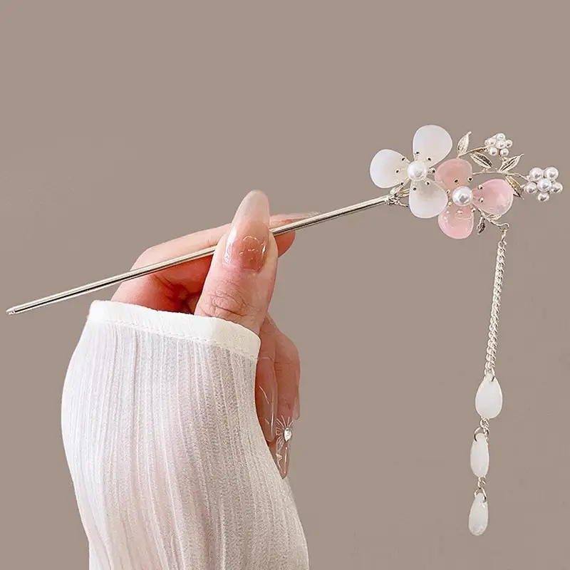 New Chinoiserie Flower Hairpin for Women - Image 20
